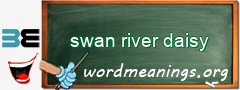 WordMeaning blackboard for swan river daisy